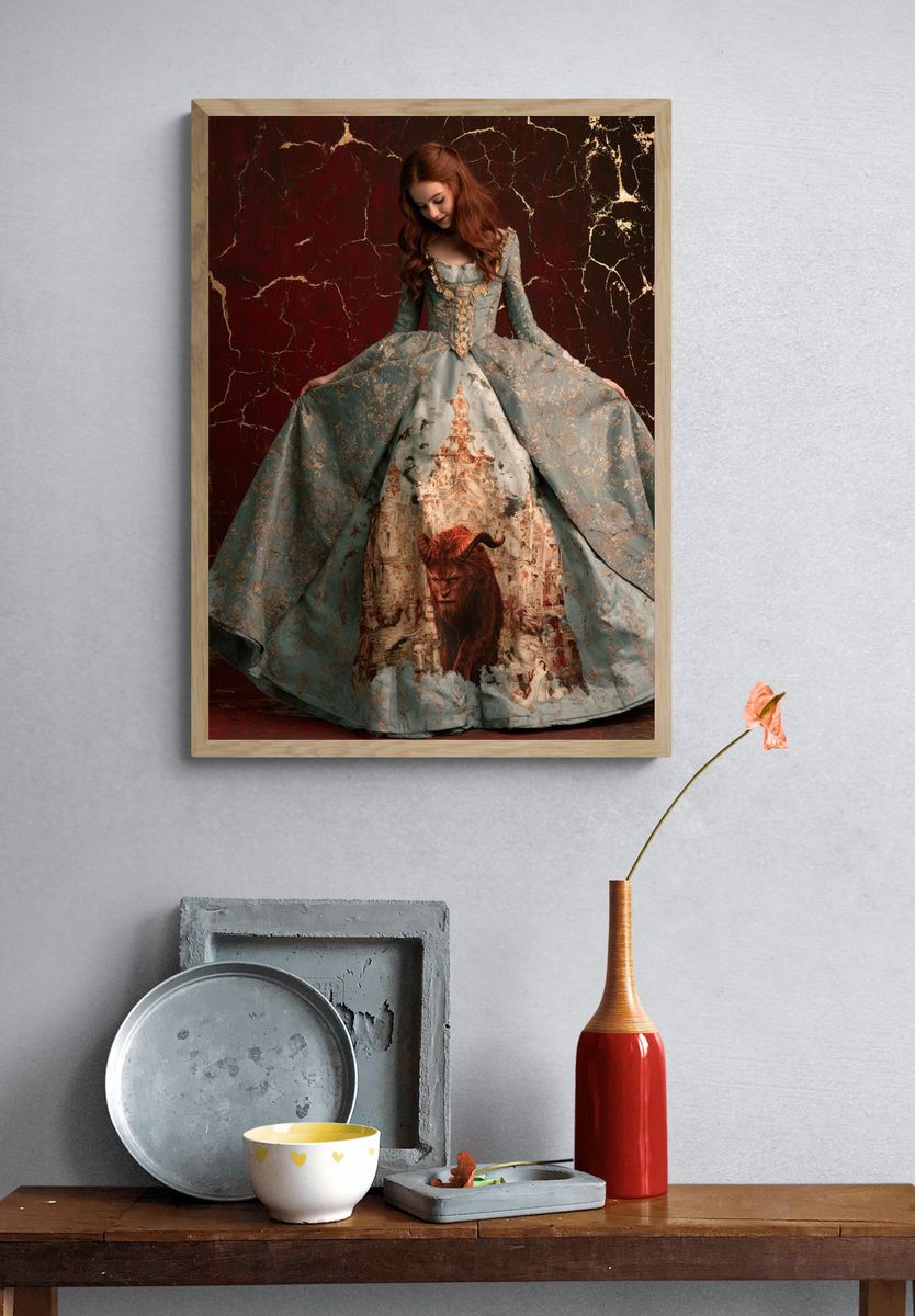 Gothic Fantasy Gown Poster. — room view 3