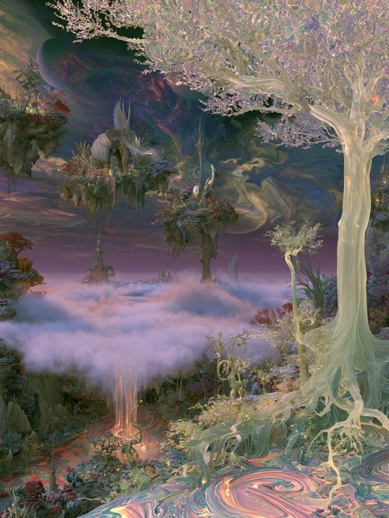 Dreamlike Fantasy Landscape Print. poster detail