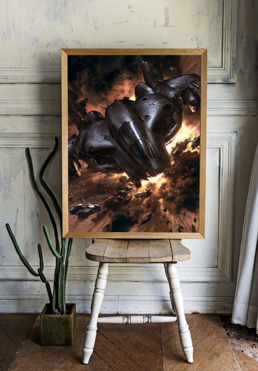 Pastel Halloween Decor Illustration Poster. — room view 1