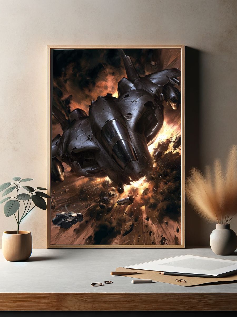 Pastel Halloween Decor Illustration Poster. — room view 2
