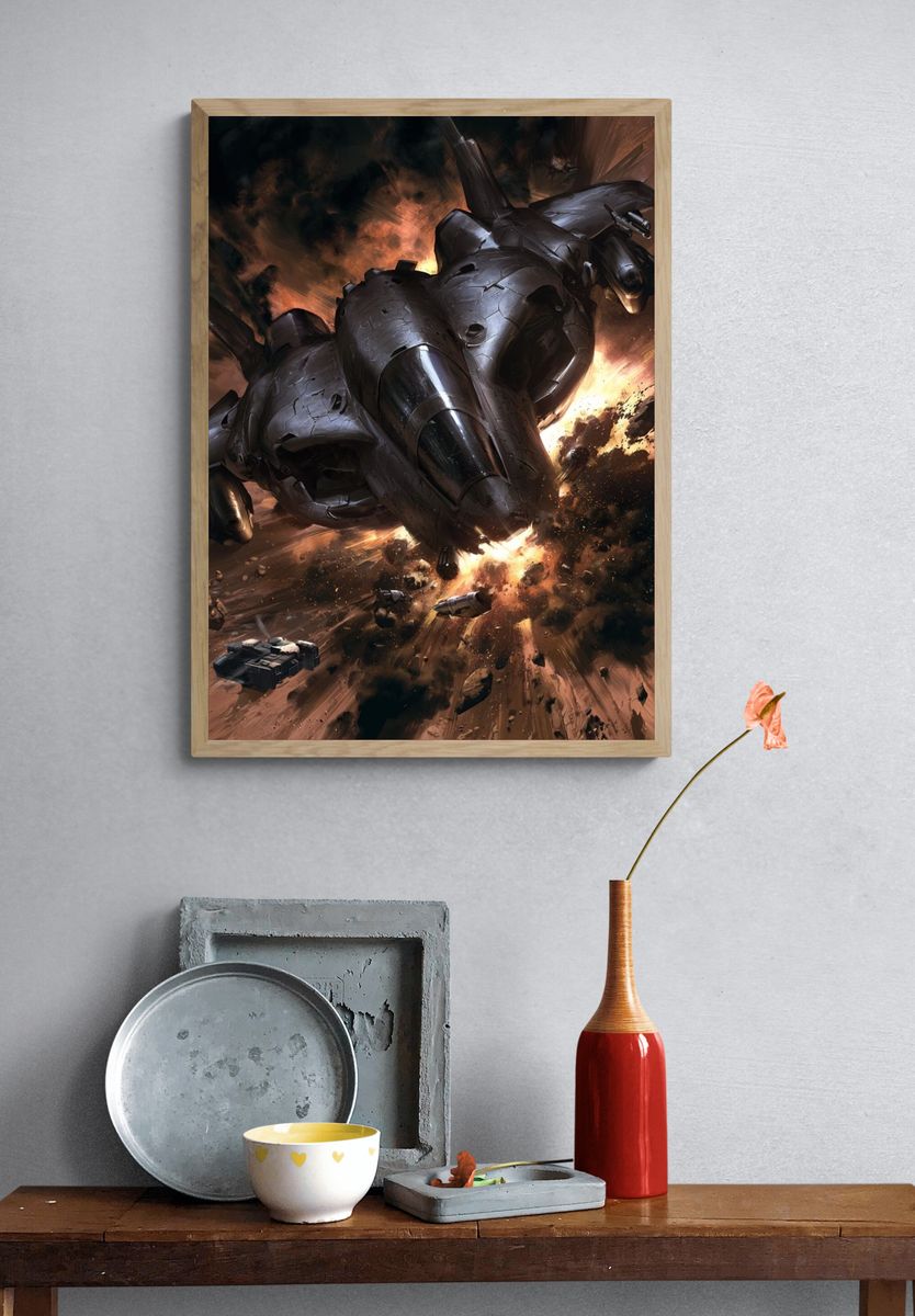Pastel Halloween Decor Illustration Poster. — room view 3