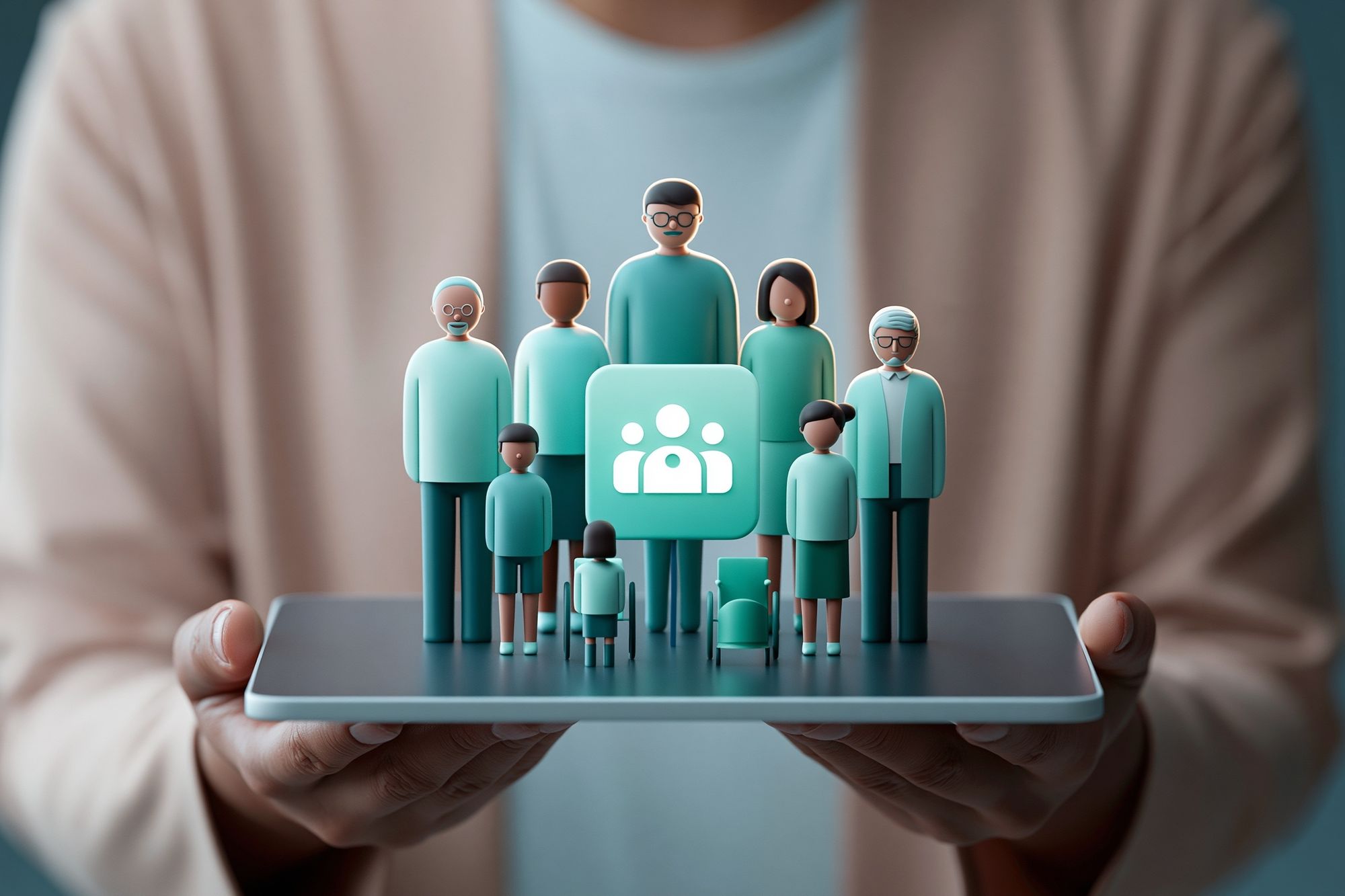 Community Network Illustration Poster. poster detail