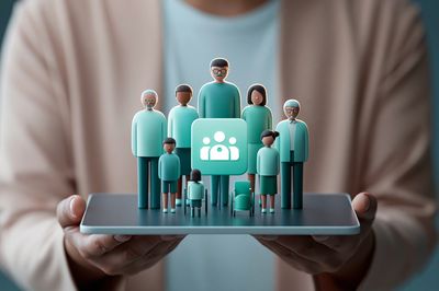 Community Network Illustration Poster.