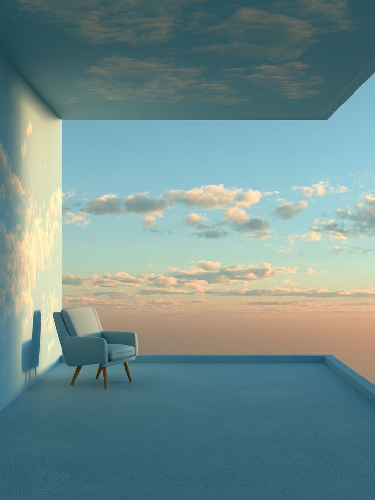 Sky Terrace Minimalist Print. poster detail