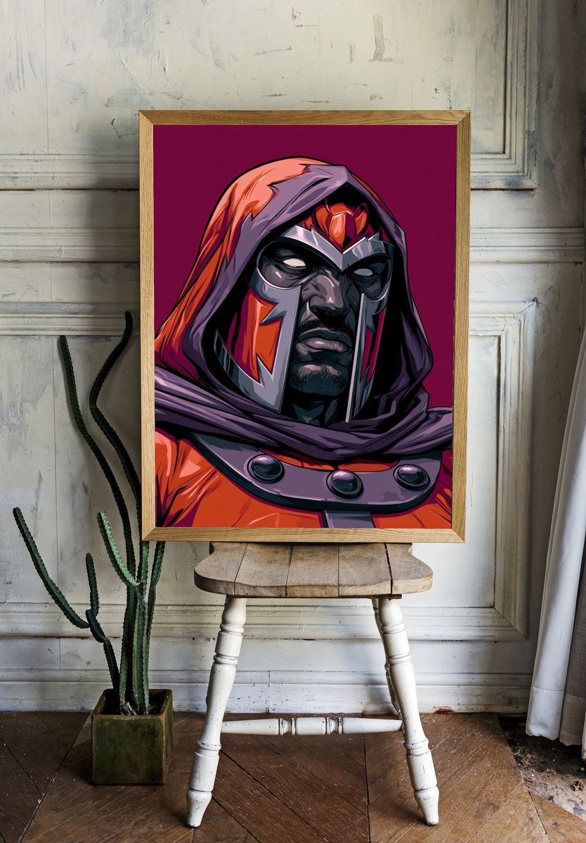 Magneto Portrait Illustration Poster. room preview
