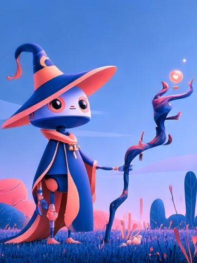 Wizard Character Digital Art Poster. poster detail