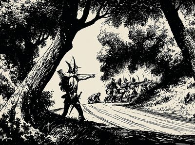 Forest Ambush Ink Illustration Poster. poster print