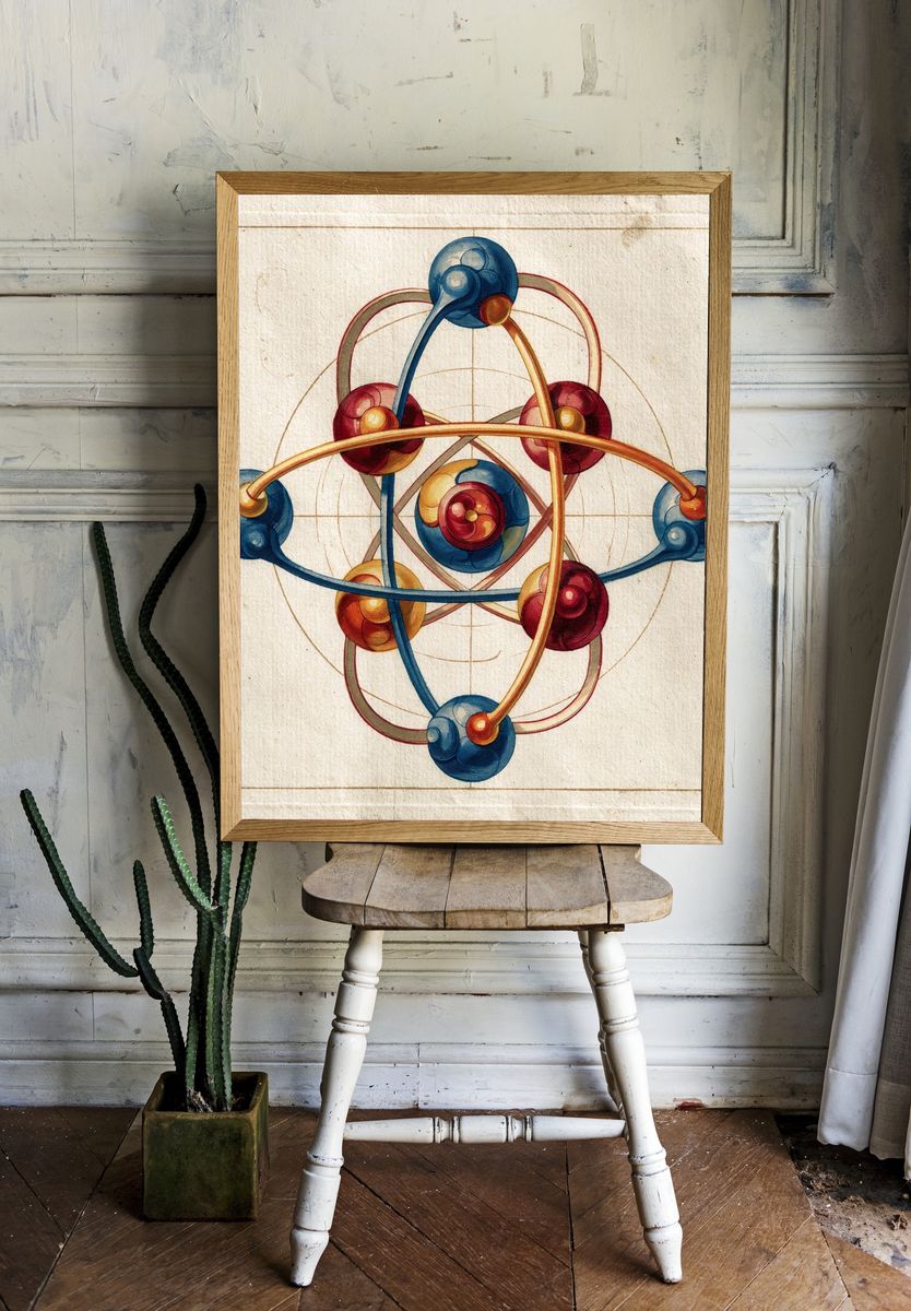 Atomic Orbital Abstract Poster. room preview