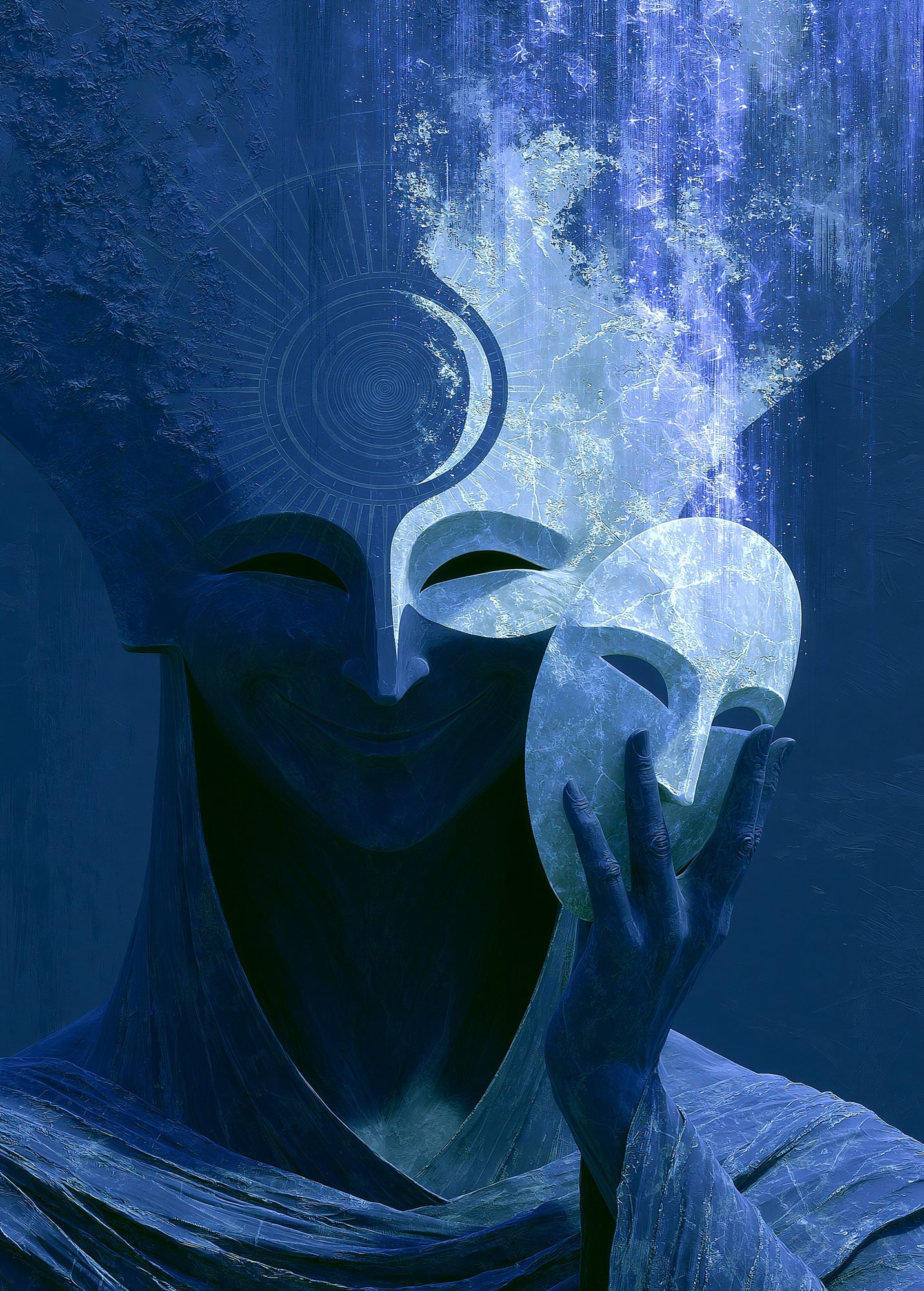 Mystic Mask Digital Art Poster. poster — illustration art
