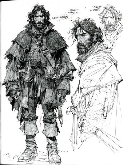 Medieval Warrior Sketch Poster.