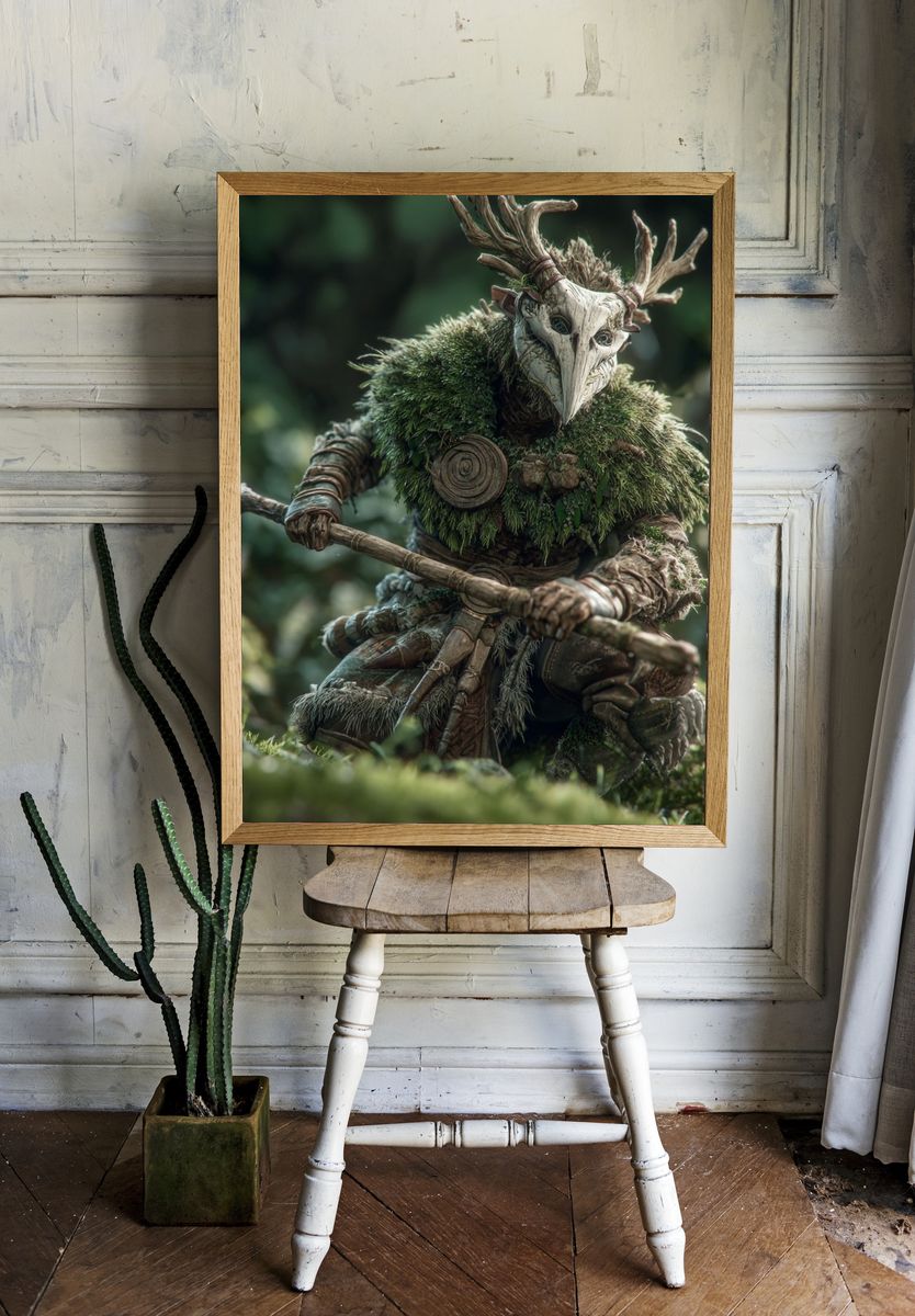 Forest Guardian Fantasy Print. room preview