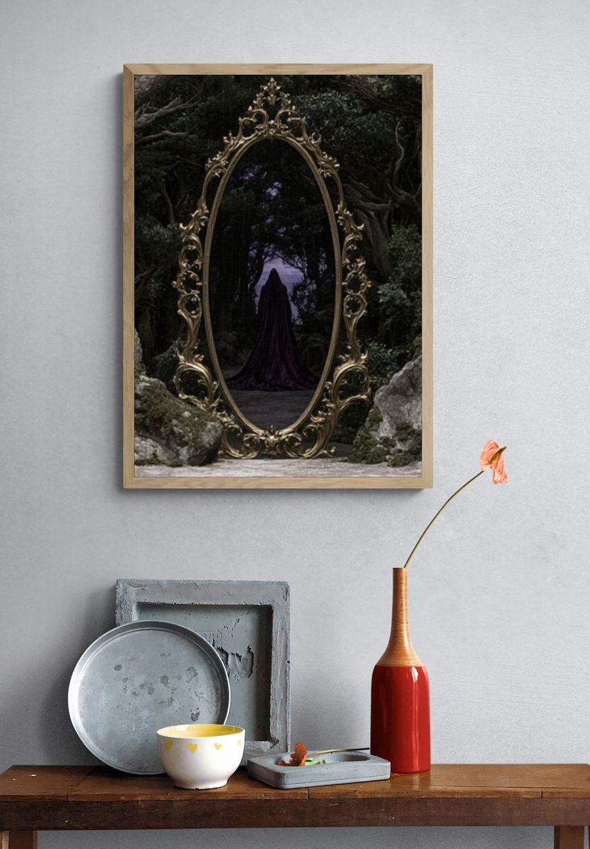 Enchanted Mirror Forest Print. — room view 3