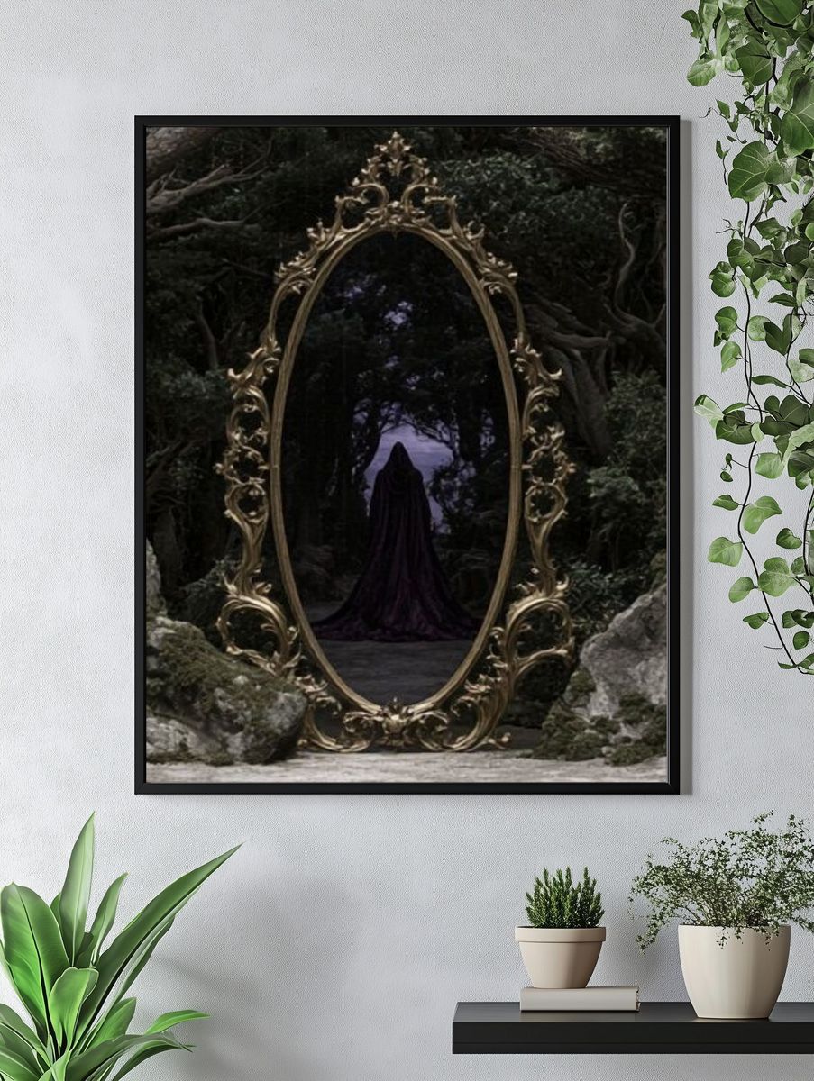 Enchanted Mirror Forest Print. — room view 4