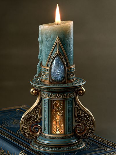 Mystic Candle Digital Art Print. poster