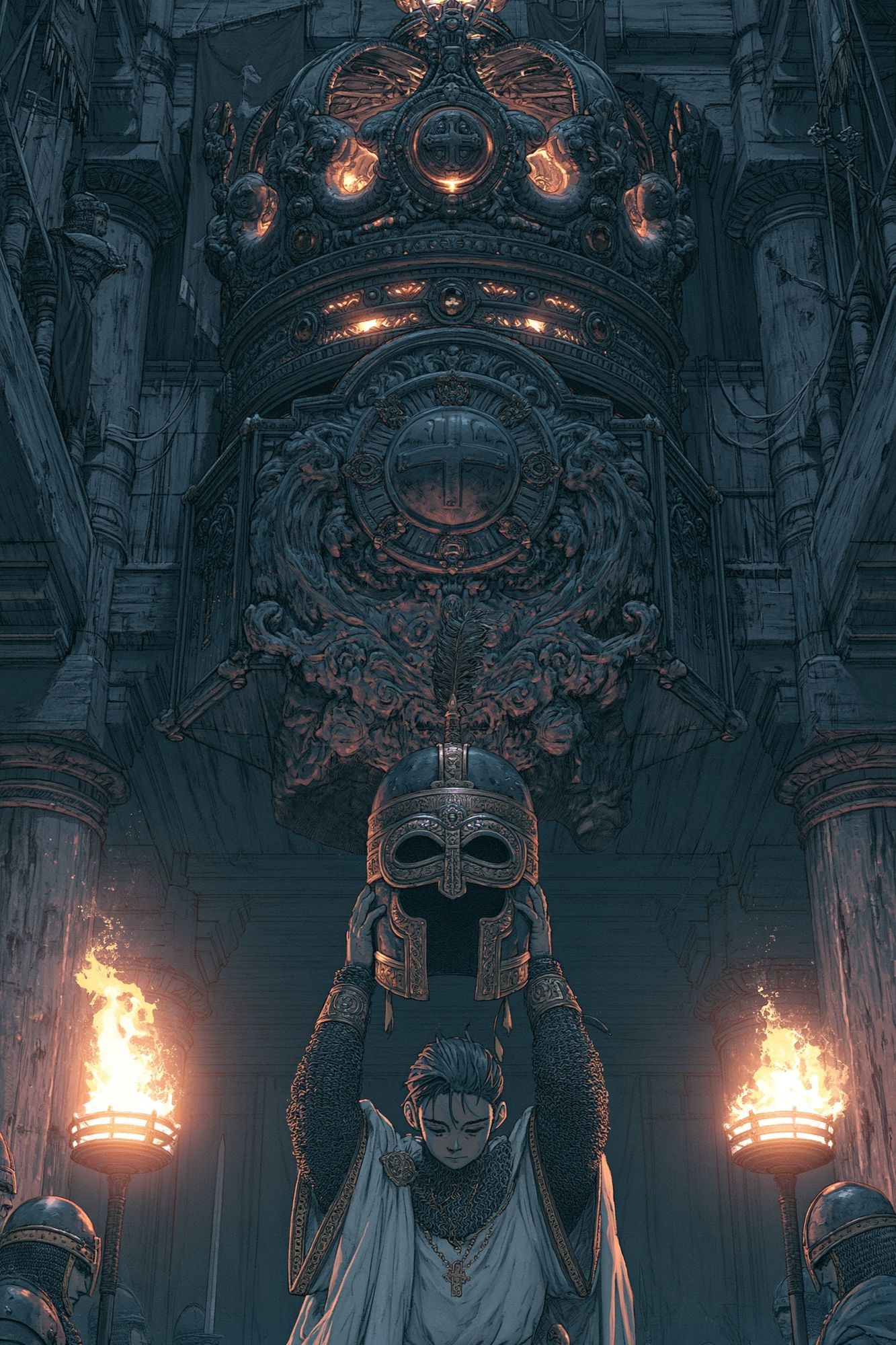 Dark Fantasy Ritual Illustration Poster. poster detail
