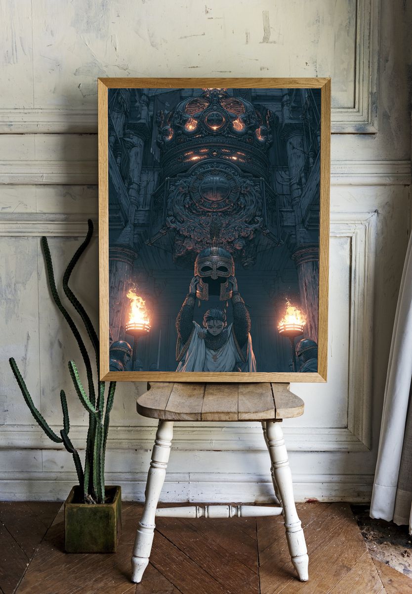 Dark Fantasy Ritual Illustration Poster. — room view 1