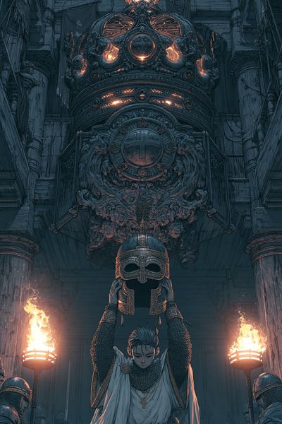 Dark Fantasy Ritual Illustration Poster.