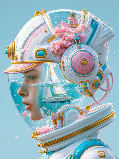 Dream Diver Digital Art Poster. poster print