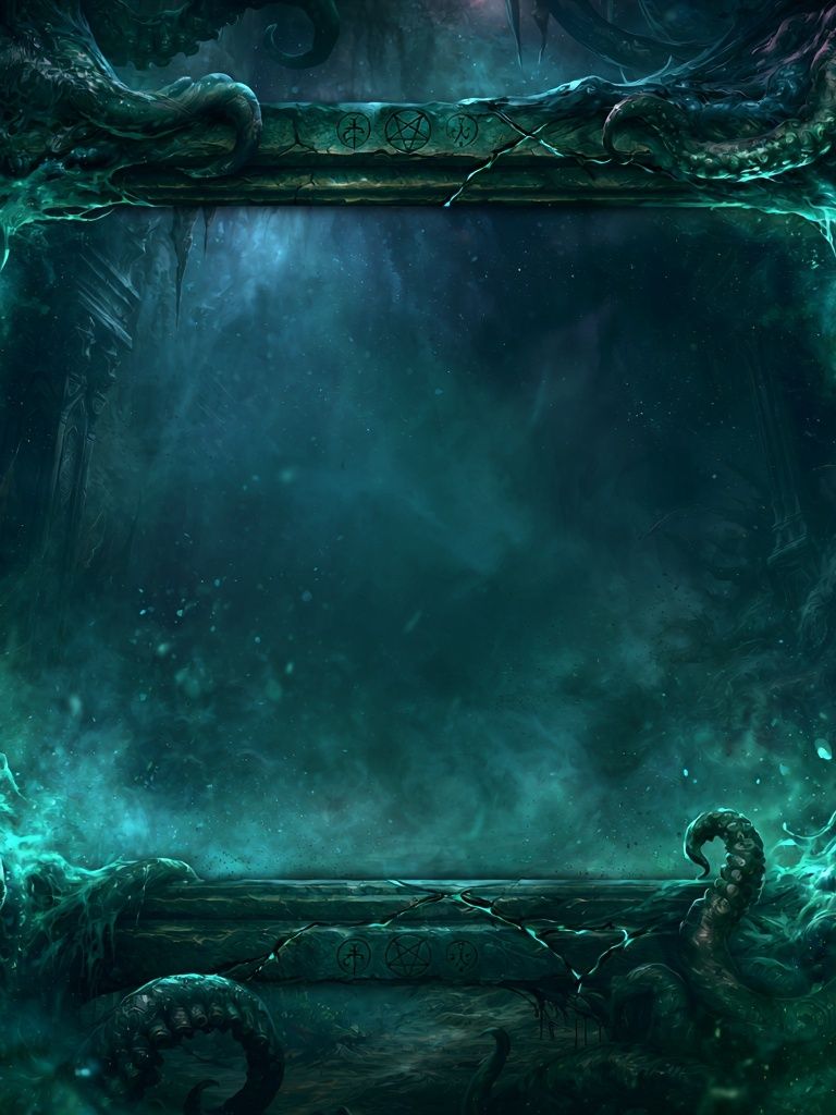 Eldritch Tentacle Frame Illustration Poster. poster detail