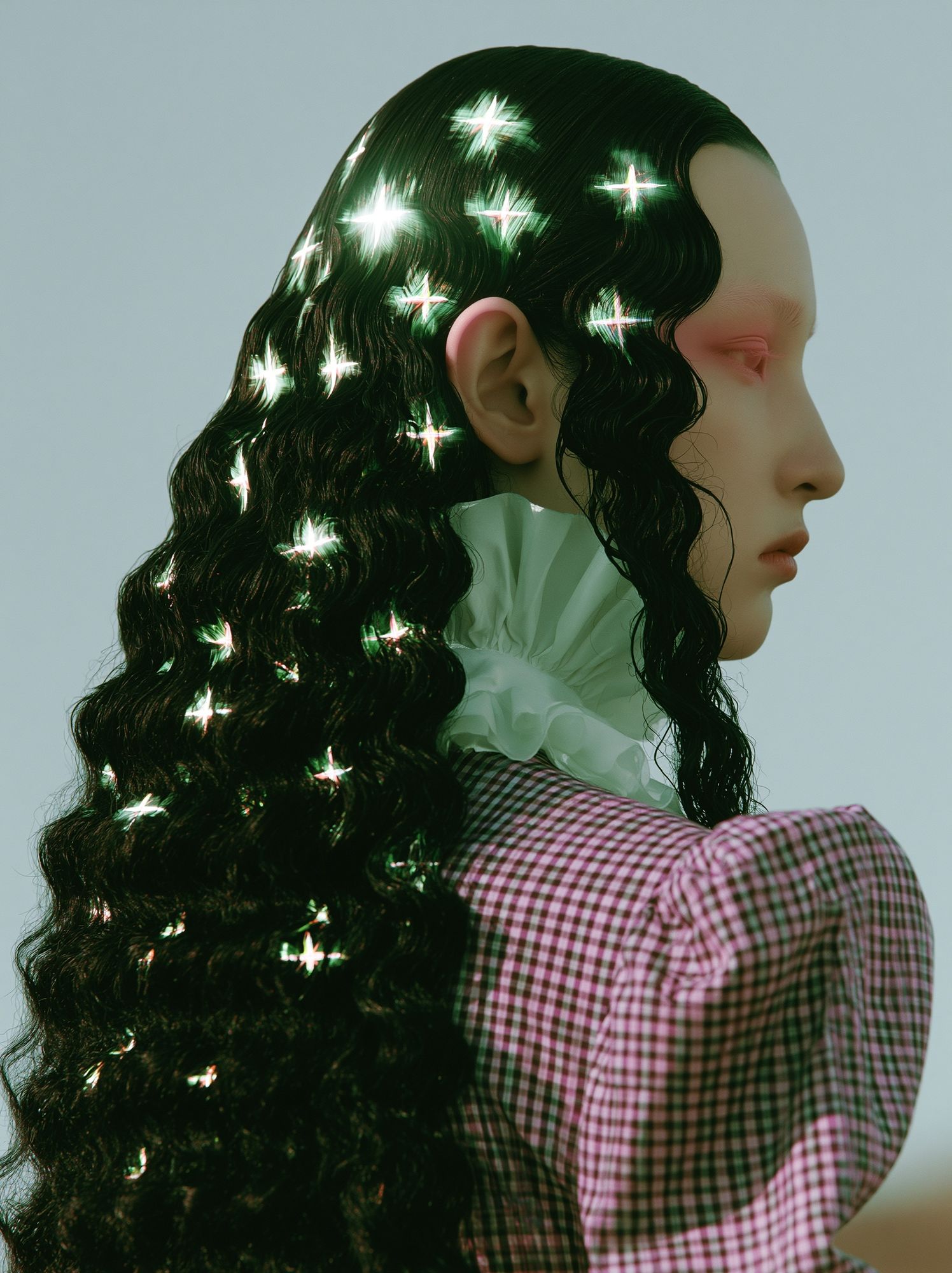Sparkling Profile Portrait Print. poster detail