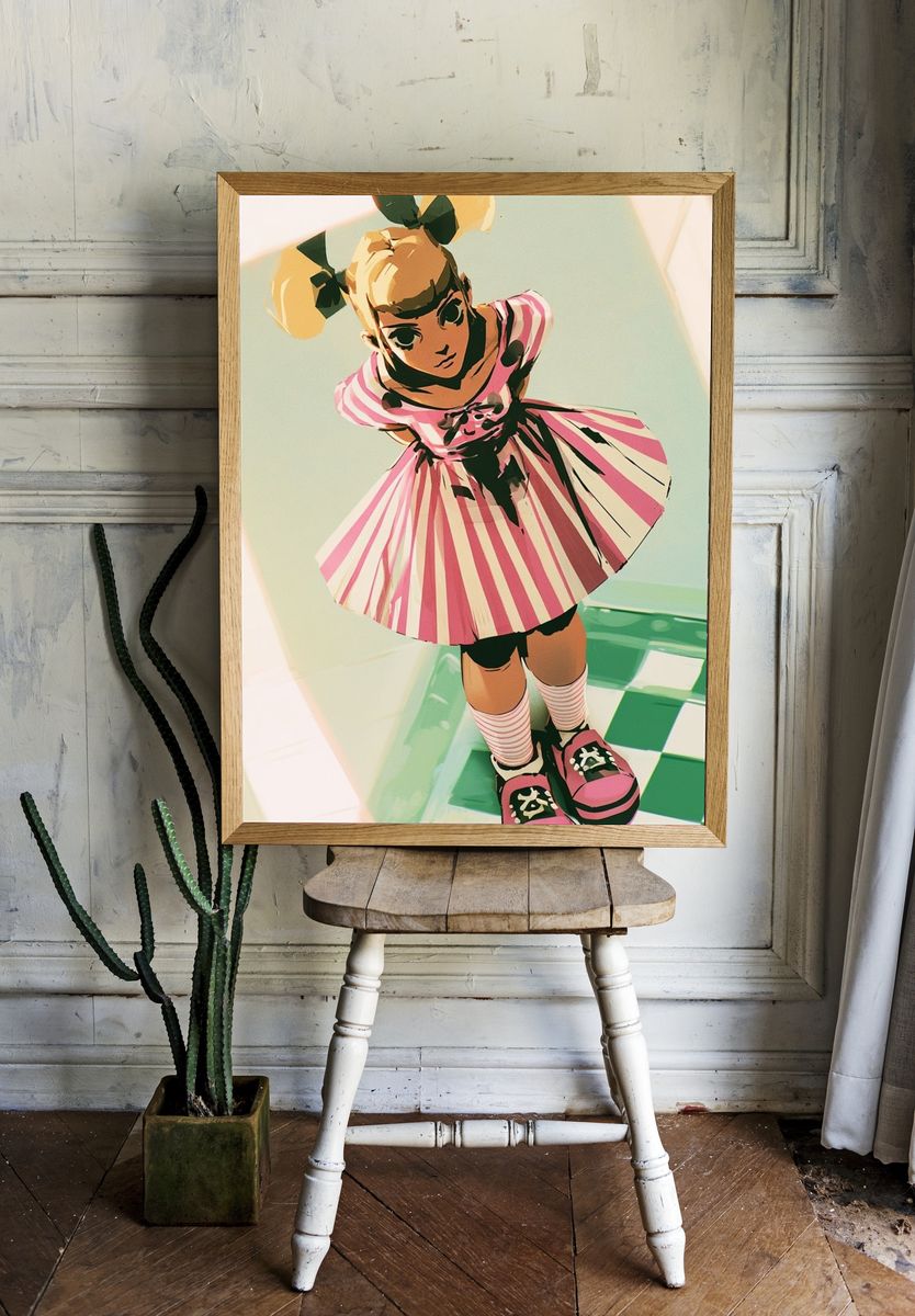 Alice in Wonderland Illustration Poster. room preview