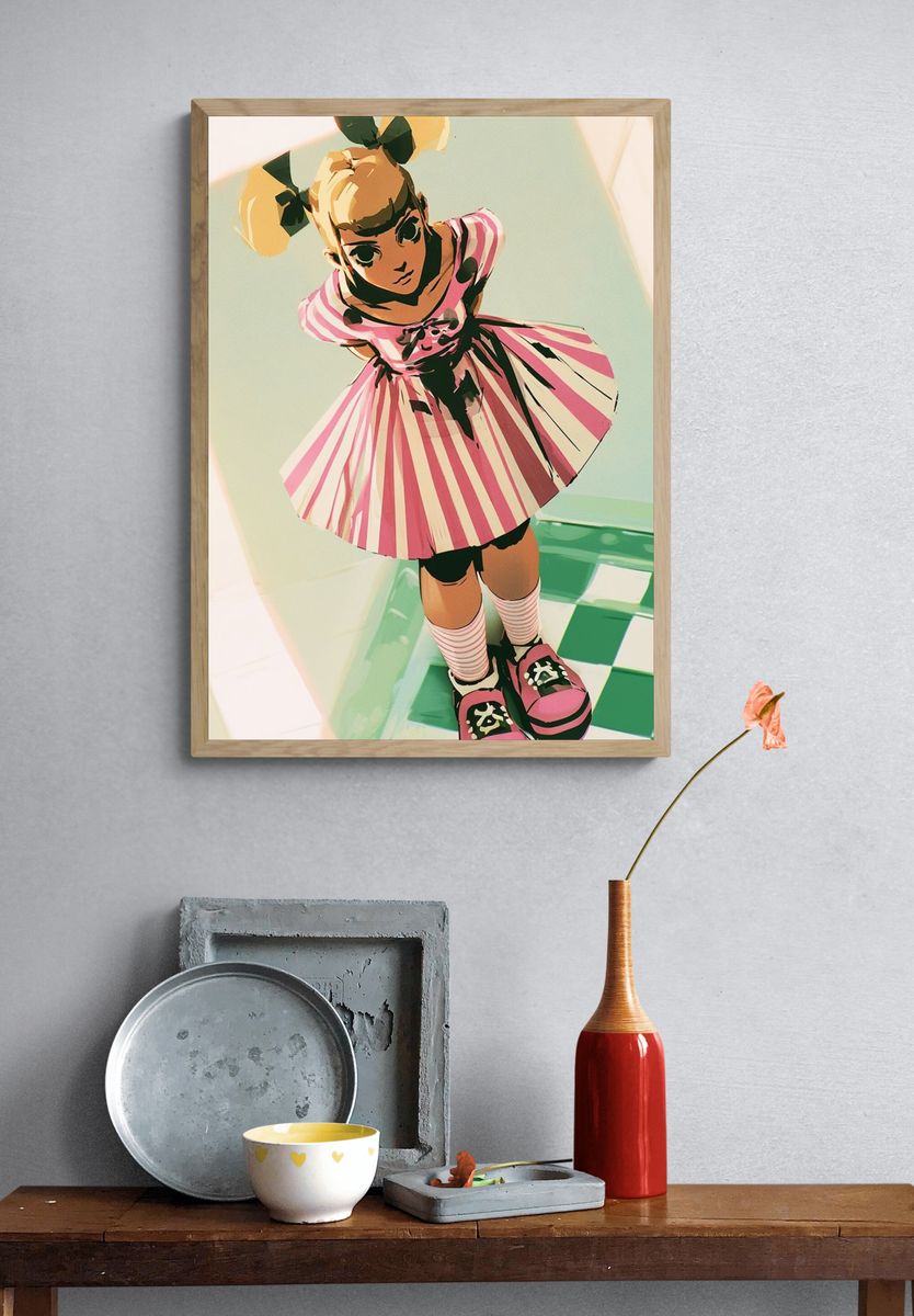 Alice in Wonderland Illustration Poster. — room view 3