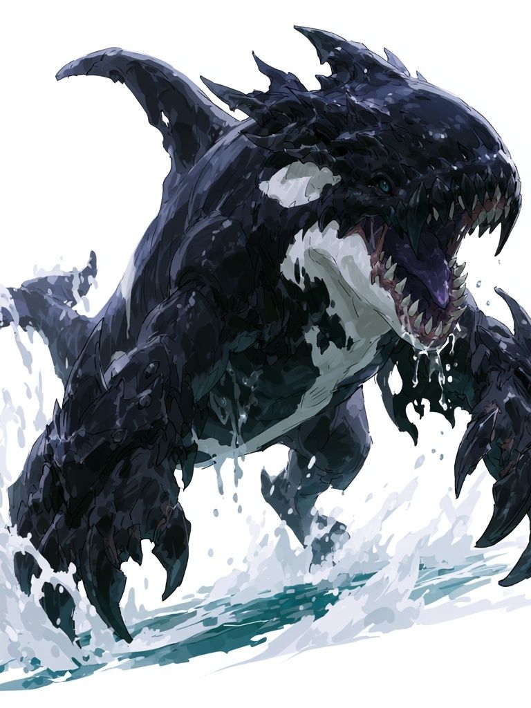 Shark Monster Digital Art Poster. poster — illustration art