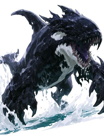 Shark Monster Digital Art Poster. poster