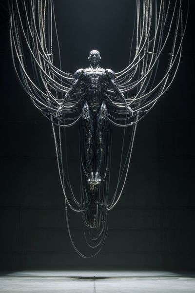 Cybernetic Figure Sci-Fi Poster.