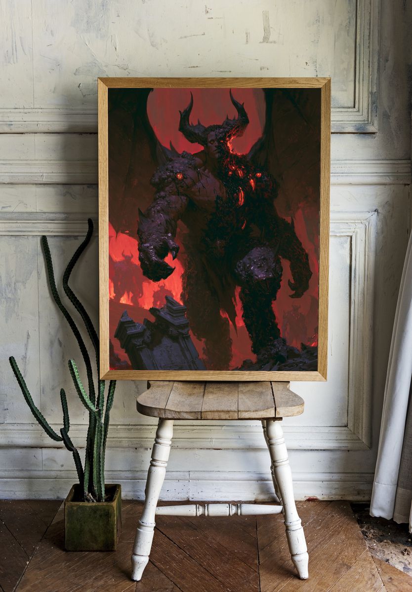 Demonic Titan — Fantasy Print. — room view 1