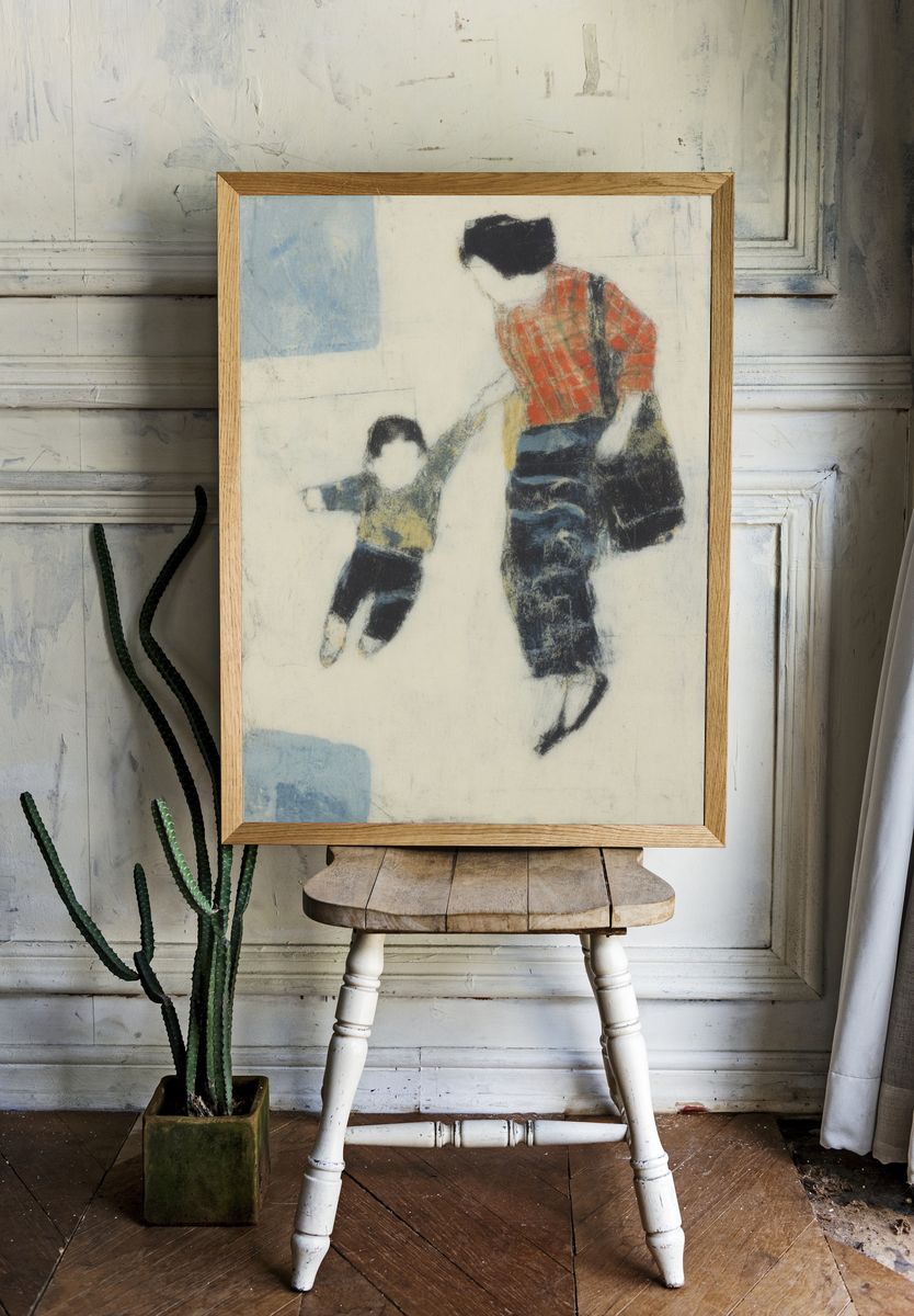 Mother and Child Illustration Poster. room preview