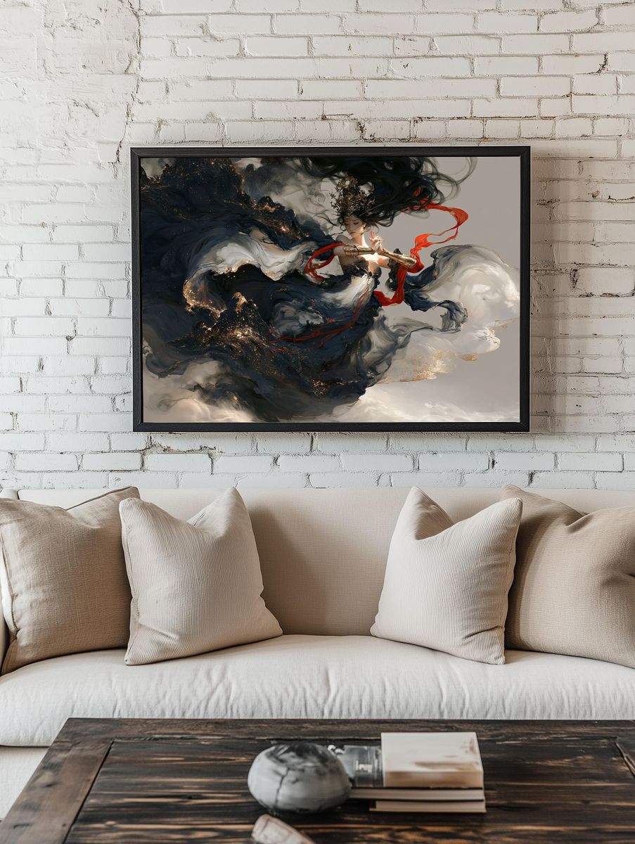 Celestial Dancer Digital Art Poster. room preview