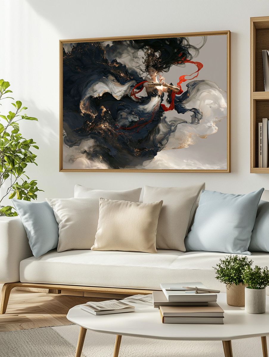 Celestial Dancer Digital Art Poster. — room view 2