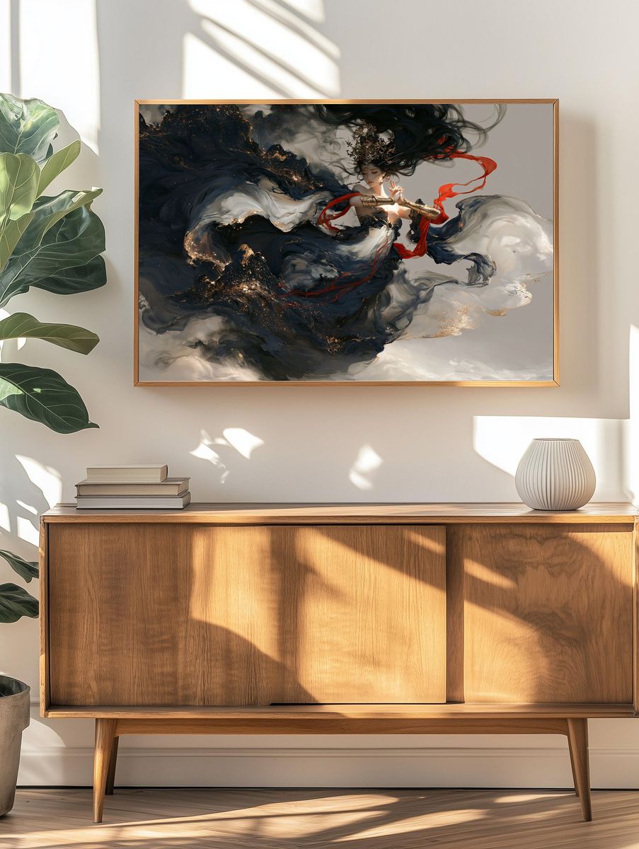 Celestial Dancer Digital Art Poster. — room view 3
