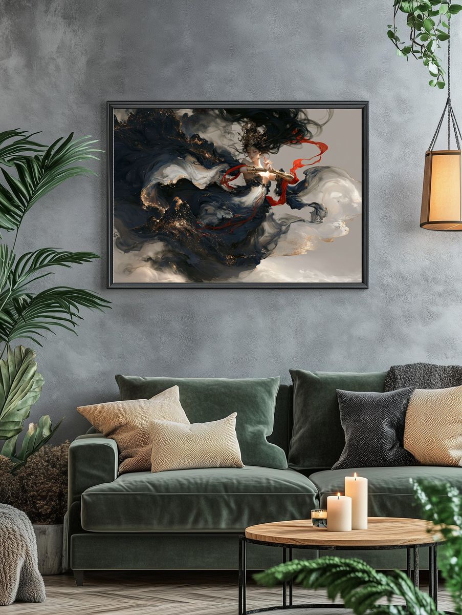 Celestial Dancer Digital Art Poster. — room view 4