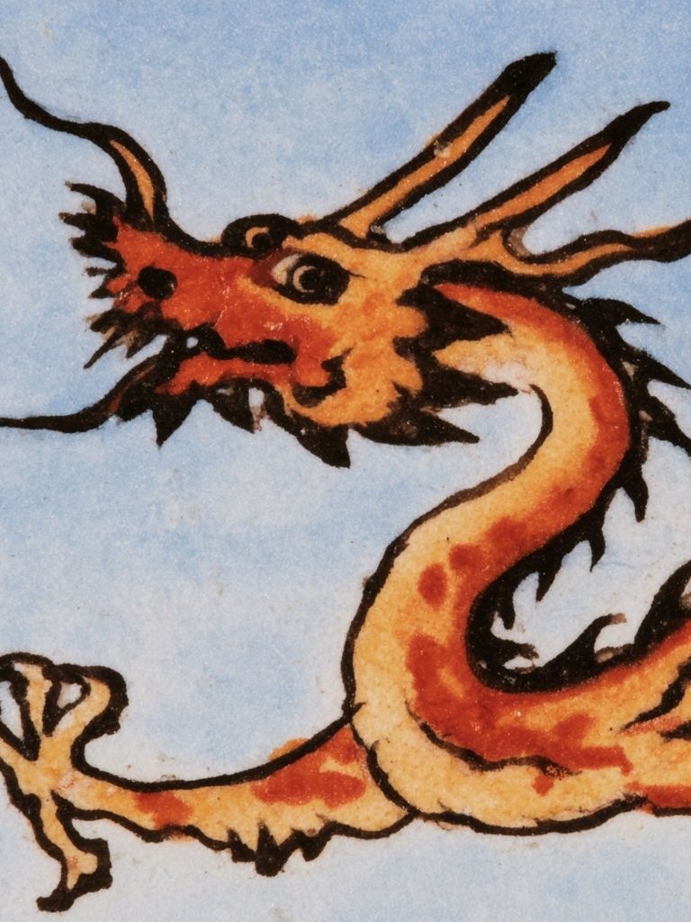Chinese Dragon Illustration Poster. poster — illustration art