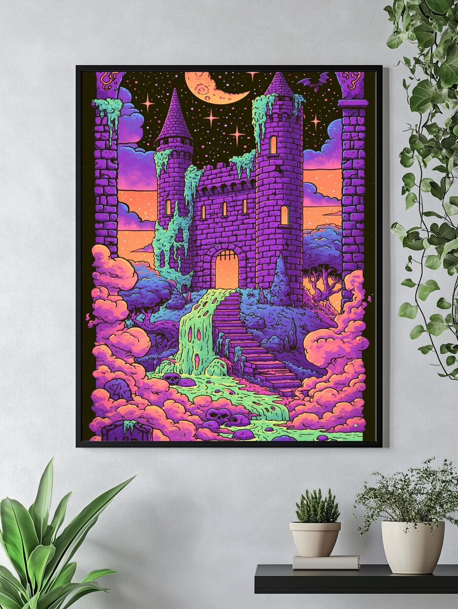 Mystic Moon Castle Fantasy Poster. — room view 4