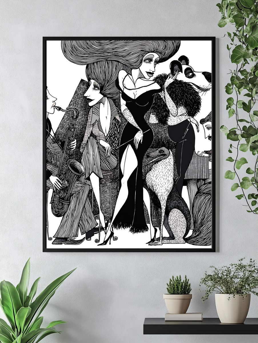Surreal Fashion Ensemble Print. — room view 4