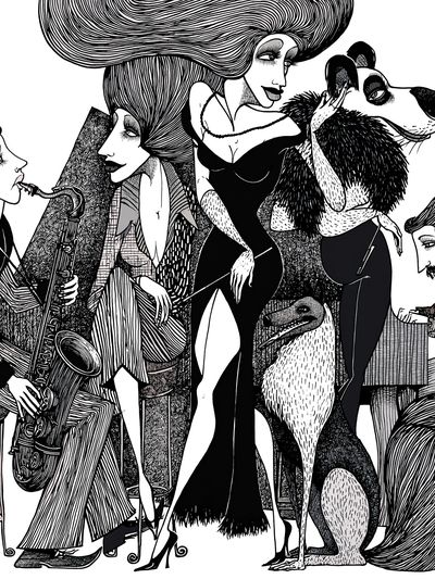Surreal Fashion Ensemble Print. poster