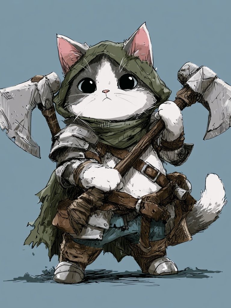 Warrior Cat Illustration Poster. poster — illustration art