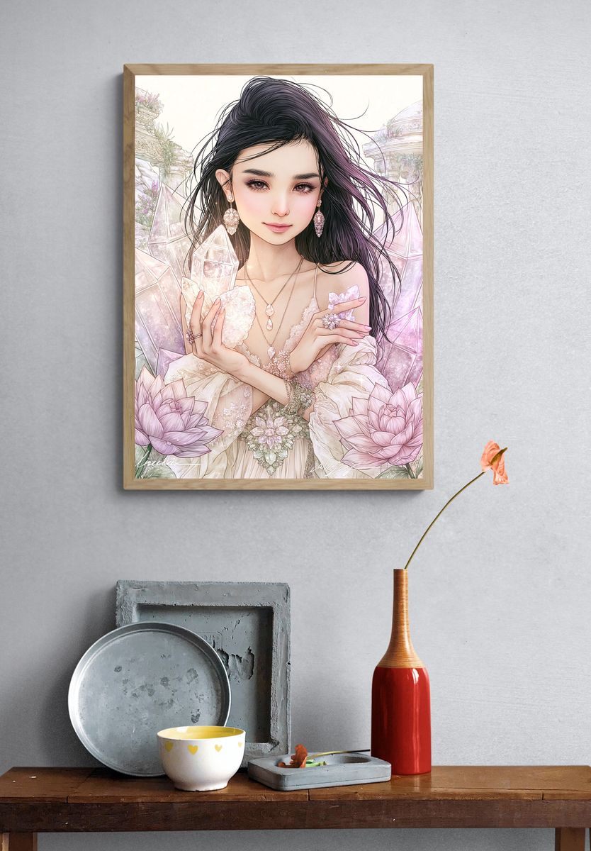 Crystal Maiden Digital Art Poster. — room view 3