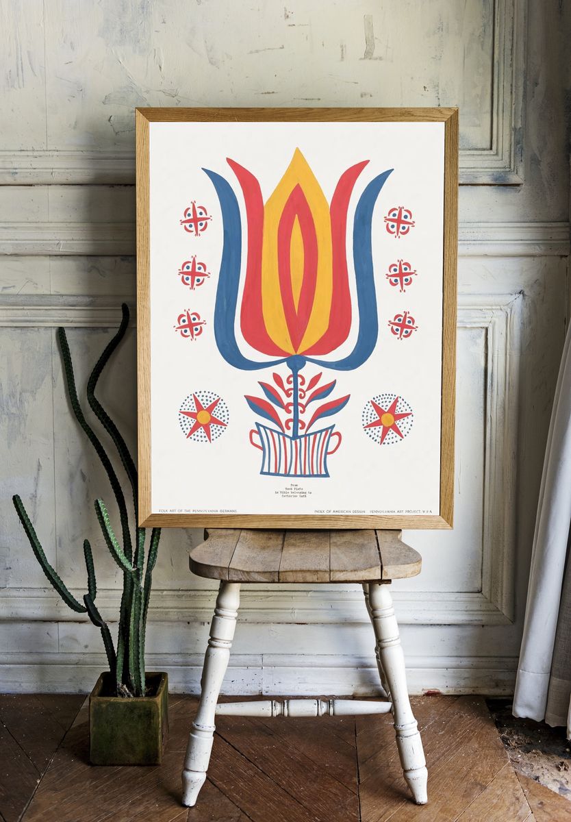 Pennsylvania German Folk Art Poster room preview