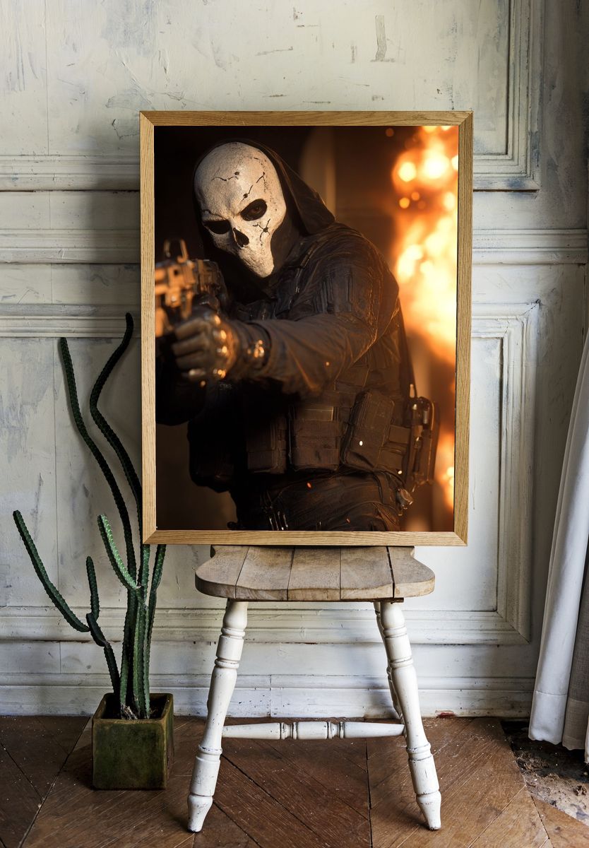 Masked Tactical Soldier Action Poster. — room view 1