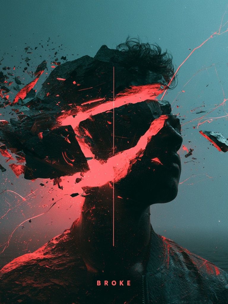Broken Identity Surrealism Poster. poster detail