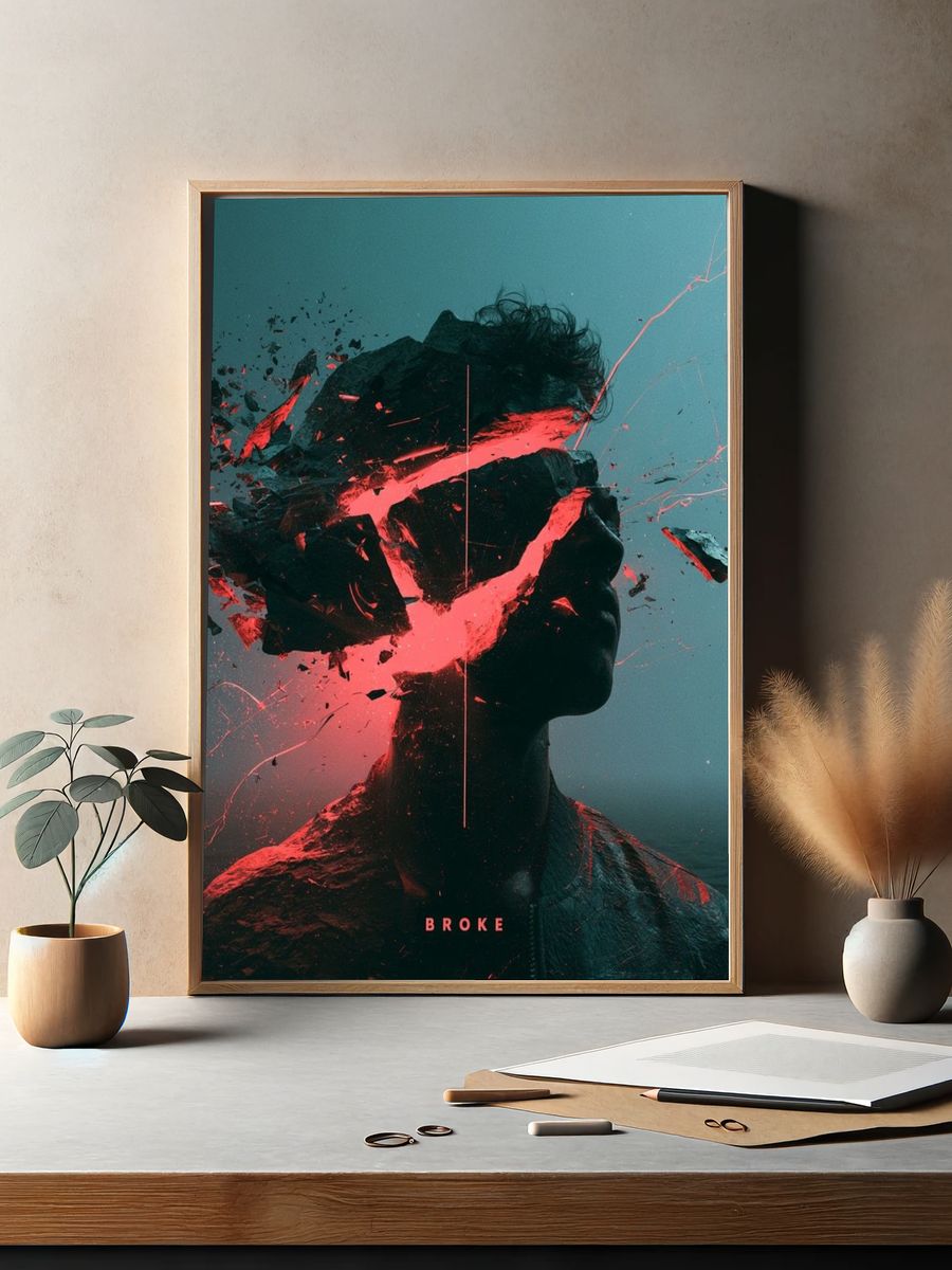Broken Identity Surrealism Poster. — room view 2