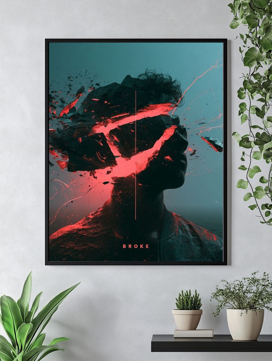 Broken Identity Surrealism Poster. — room view 4