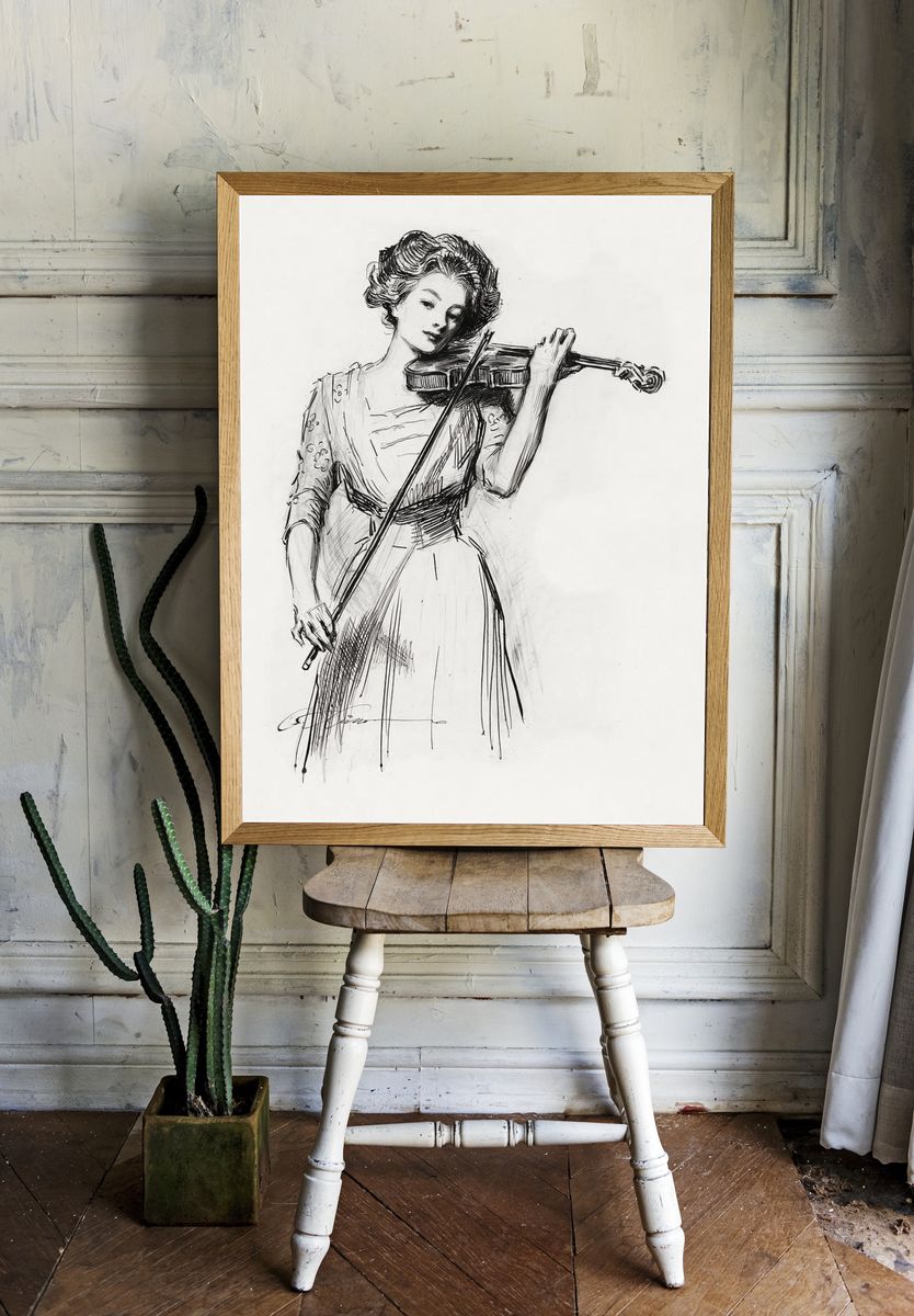Surreal Fashion Figure Illustration Poster. room preview