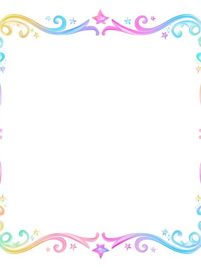 Rainbow Swirl Frame Illustration Poster. poster