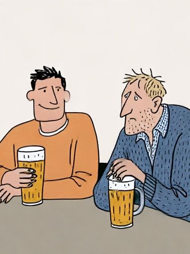 Beer Friends Illustration Poster. poster detail