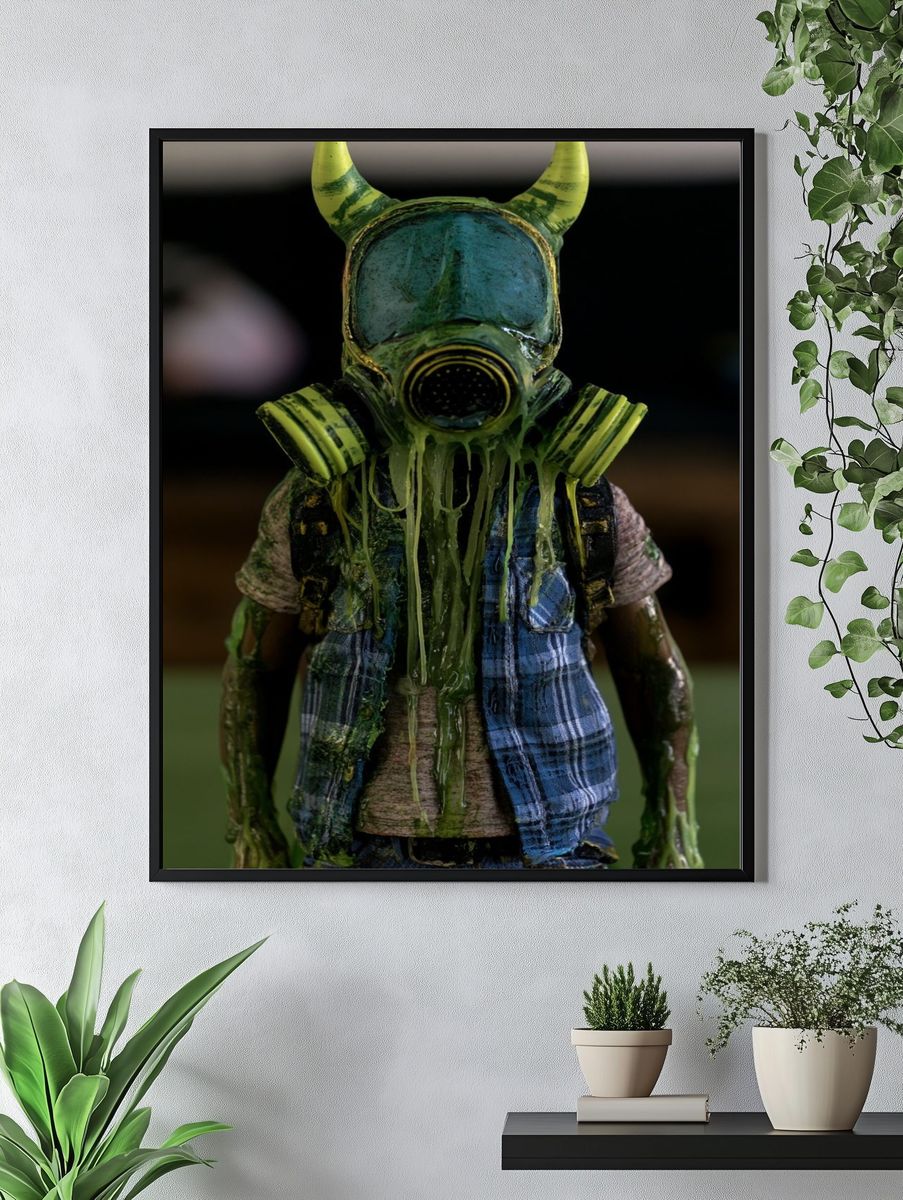 Toxic Horned Figure Illustration Poster. — room view 4